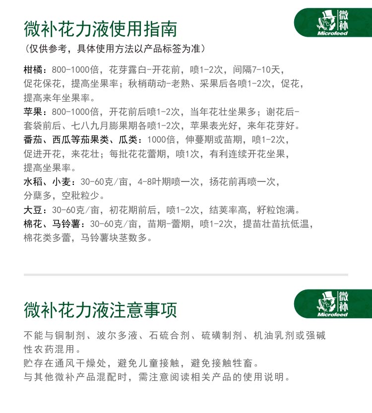 微补花力液