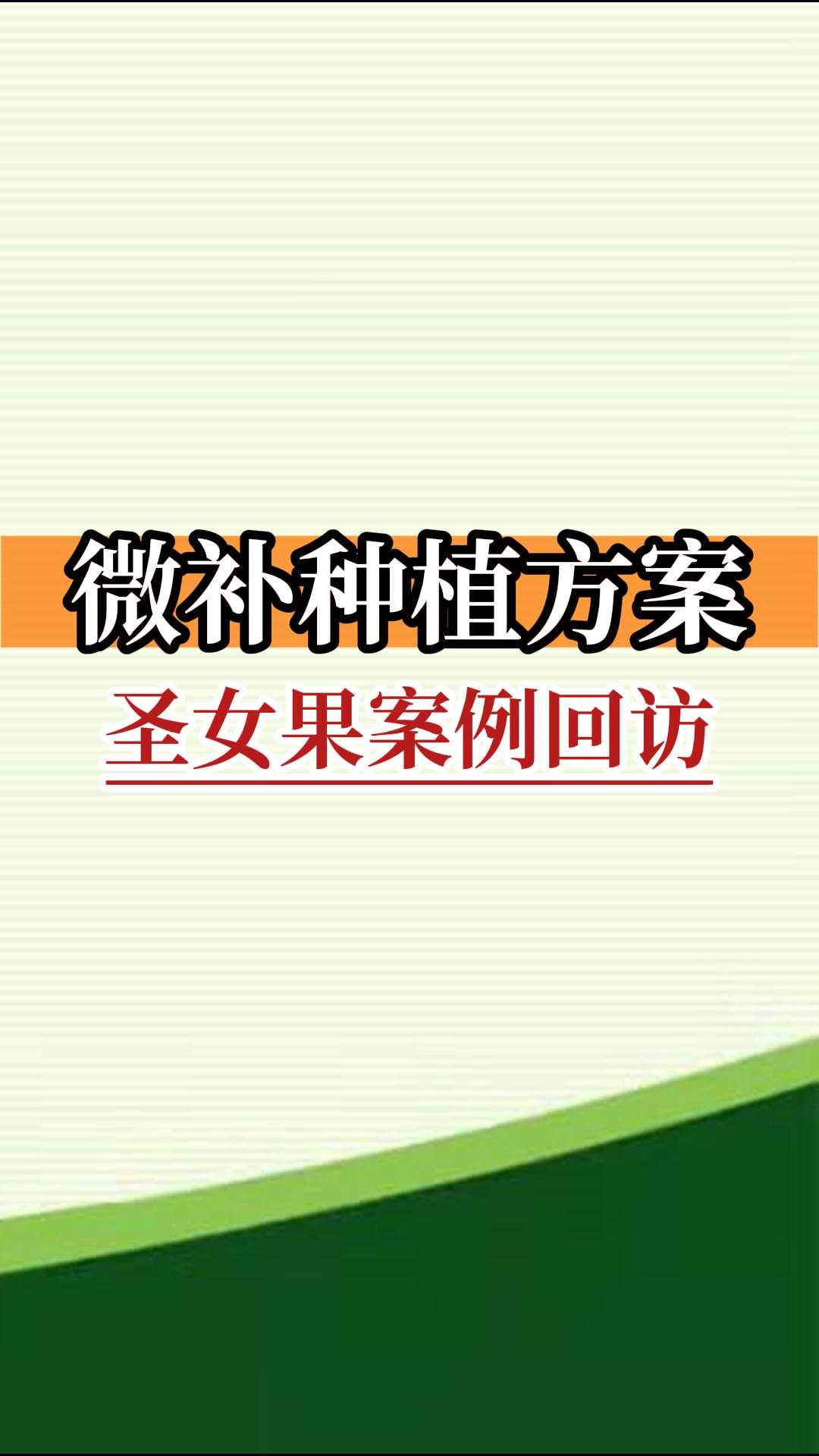 微补种植方案 圣女果案例回访